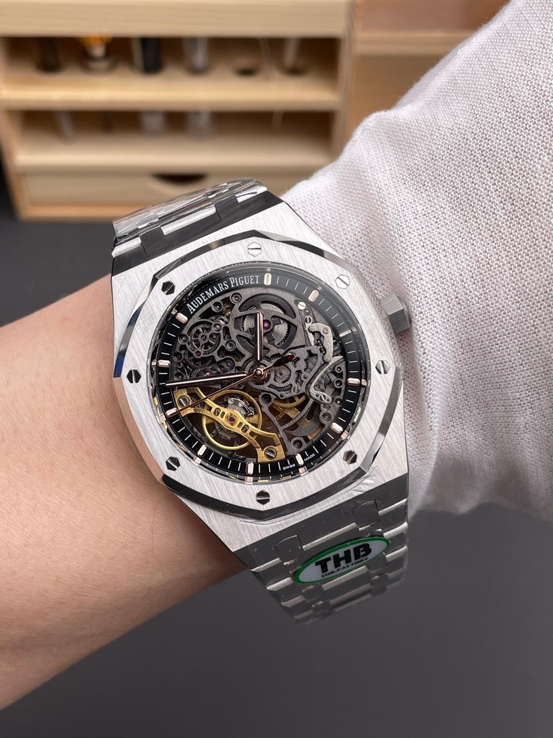 Royal Oak Skeleton Silver/Black 15407ST