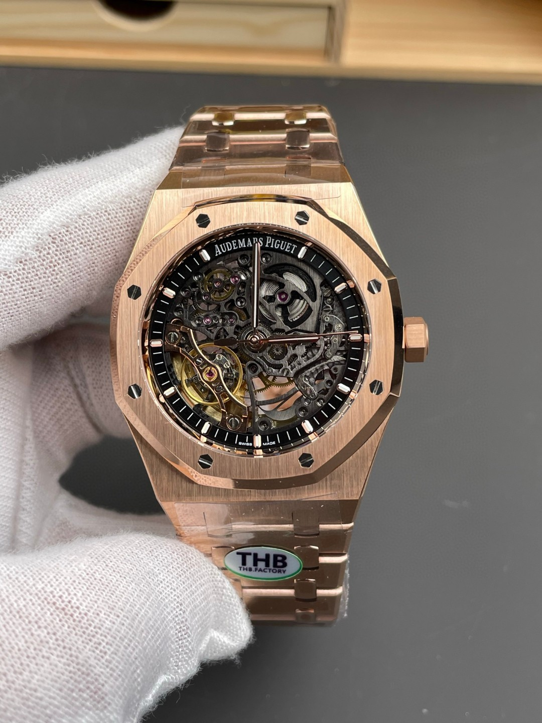 Royal Oak Skeleton Rose/Black 15407OR