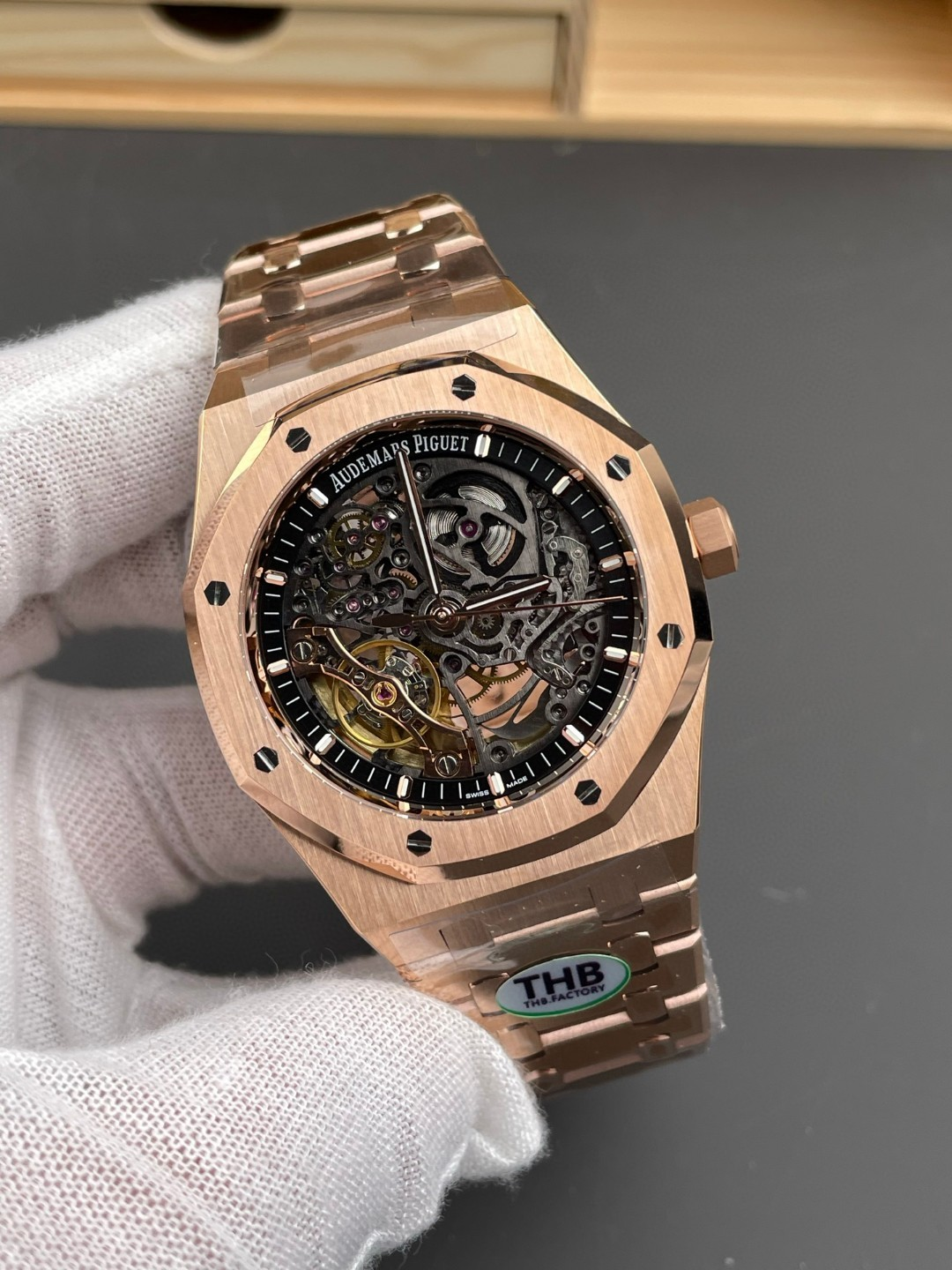 Royal Oak Skeleton Rose/Black 15407OR