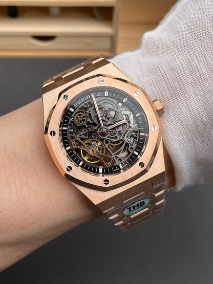 Royal Oak Skeleton Rose/Black 15407OR